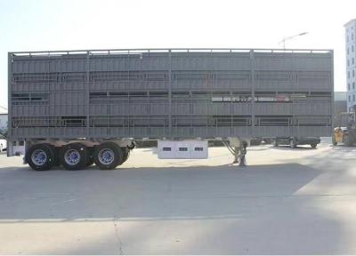 40t Customizable Fence Truck Trailers Pig/Cattle/Cow Carrier Trailer With Roof Vents