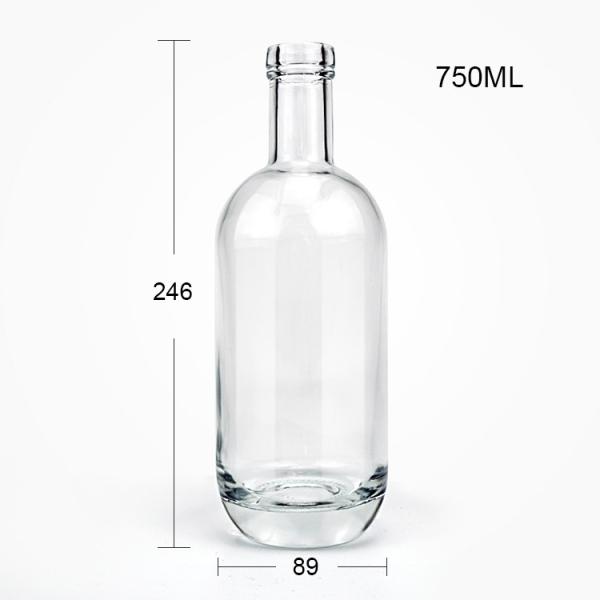 700ml Glass Wine Bottle for Tea Liquors and Beverages Customization