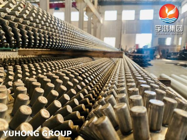 SS409 SS410 Longitudinal Finned Studded Tube Alloy Steel 50mm-325mm