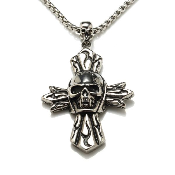 Hot sale big cross stainless steel necklace men body jewelry necklace
