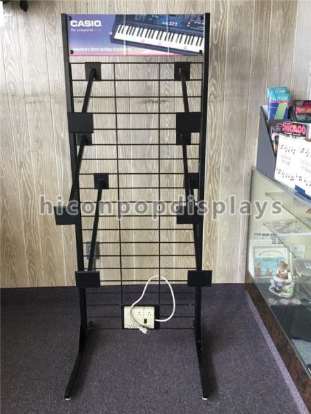 Metal Flooring Display Stands Custom Keyboard Display Rack For Advertising