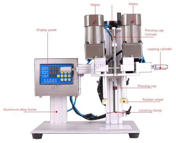 Semi Automatic table top bottle capper For Beverage Food Plastic Glass Bottle