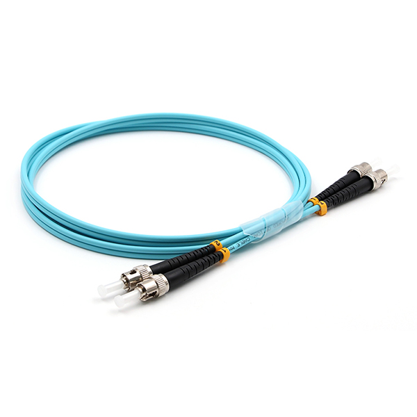ST UPC к ST UPC Кабель с оптическими волокнами и пластырями Duplex OM3 Multimode OFNR 2.0mm Aqua