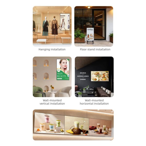 Anti Glare Screen Digital Window Displays 55