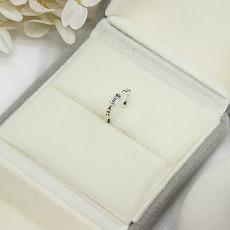 O terno de prata Diamond Cartilage Hoop Earrings Princess cortou Diamond Stud Earrings