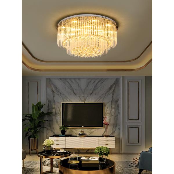 Crystal Lamp Round Living Room Lighting Atmosphere Room modern led ceiling lights gold(WH-CA-87)