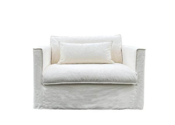 Single Sofa Bed With Removable Cover Ivory Slip Cover Sofa Bed Linen Cotton