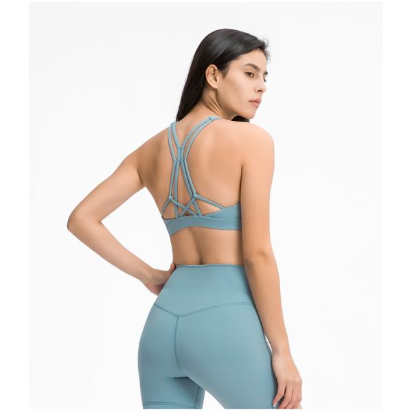 Бюстгальтер спорт противоударных женщин собрал влагу Wicking без стального кольца