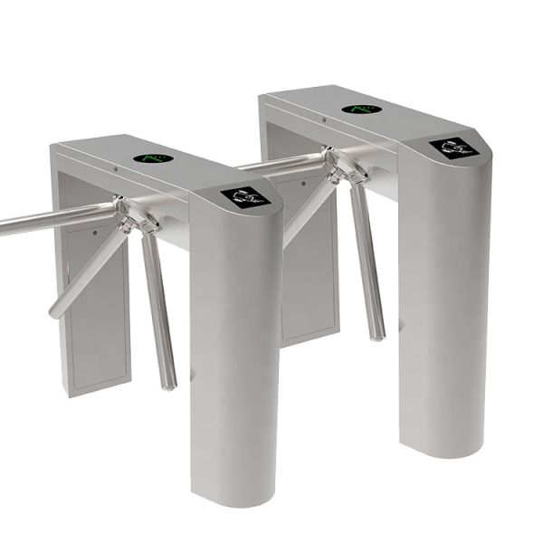 Solenoid Valve Waist High Tripod Turnstile Gate with 304 Stainless Steel for 30 Person/Minute Access Control