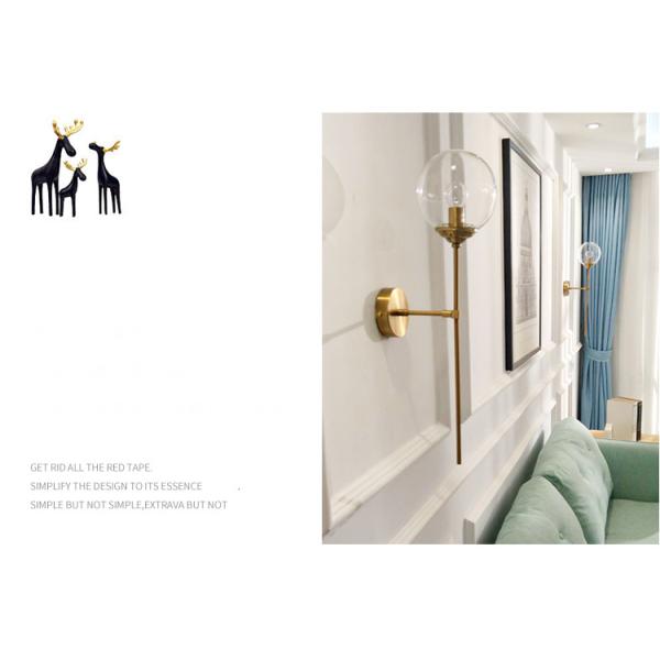 Rose Gold Color glass ball wall sconce for Corridor Living room Studio Bedroom ( WH-OR-07)