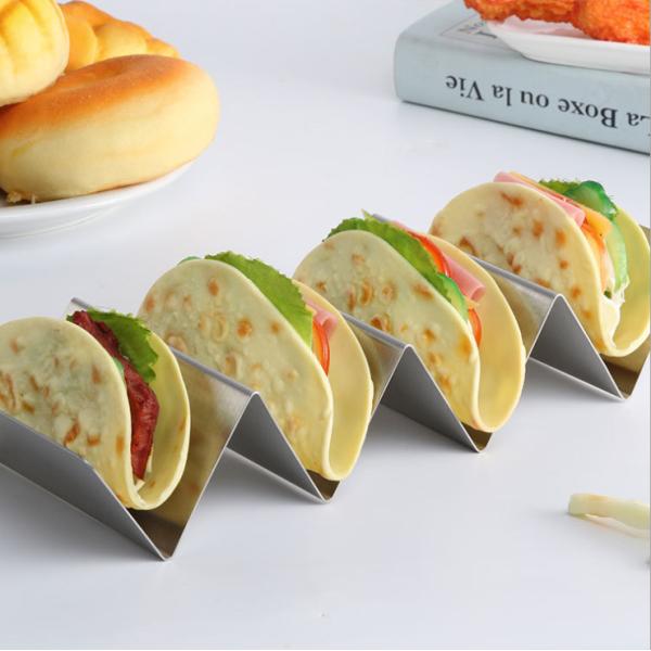 Stainless Steel Taco Holder Stand Taco Tray Mexico Pancake Holder Baking rack
