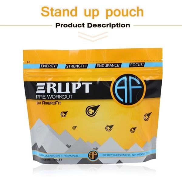 Roast Chicken CMYK 120mic Stand Up Zipper Bags Gravure Printing