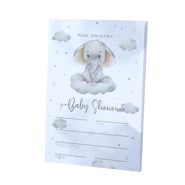 Cartes d'invitation personnalisées de 4*6 pouces écologiques pour bébé avec enveloppe