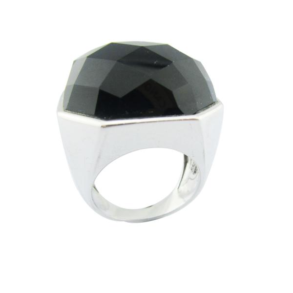 925 Silver White Black Agate Rings For Women Sterling Silver Thumb Rings Unique Sterling Silver Rings
