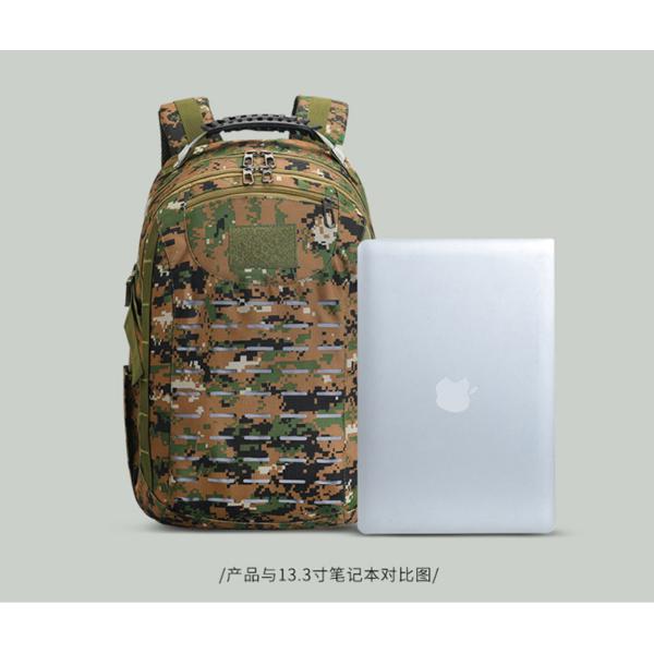 Anti Theft Rechargeable USB Military Hiking Backpack 60L Camouflage