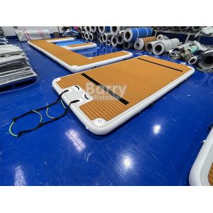 Солнечная ванна Плавание и игра Wakeboard настраиваемый цвет надувный док с тиковой отделкой и высокой вместимостью