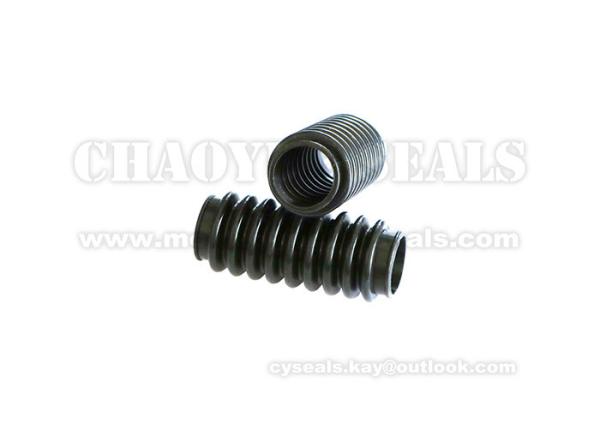 Black Silicone Rubber Bellow Seal Ozone Resistance , Rubber Flexible Bellows