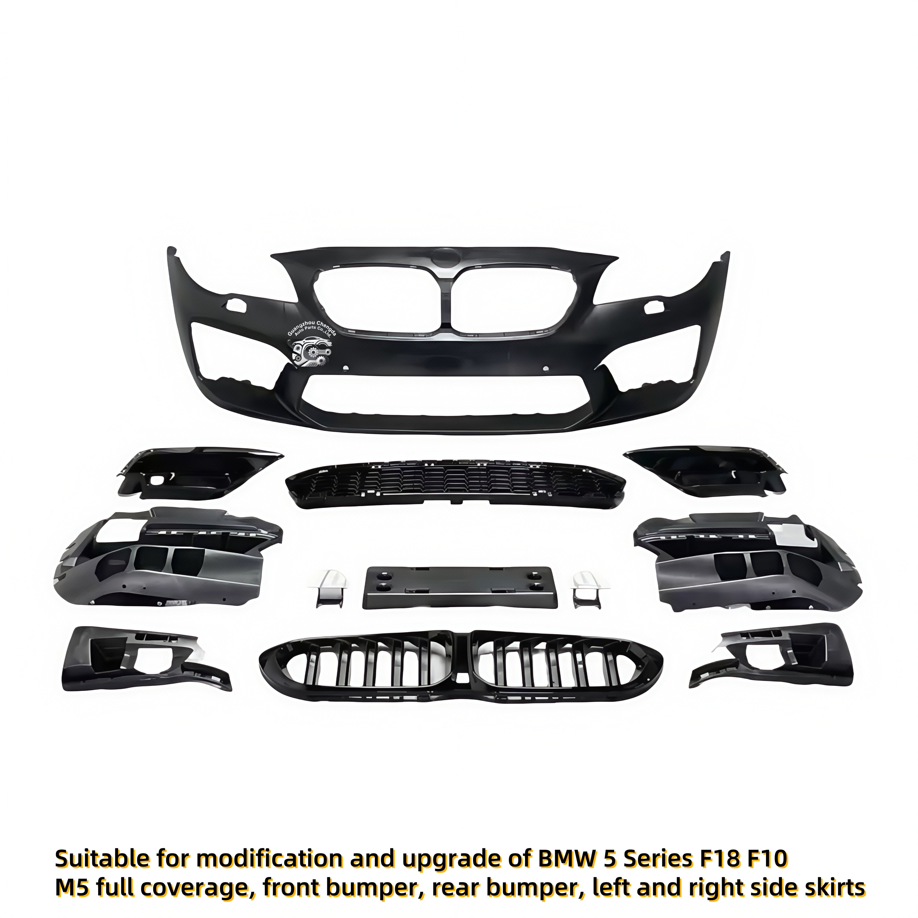 Wholesale Upgrade Front & Rear Bumper Gloss Black Grille New Condition Stylish M5 F90 Body Kit for BMW F10 F18 Body Kit
