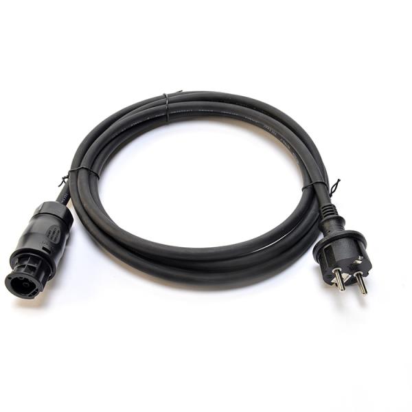 Certified DIN VDE 0620/EN 50075 1990 Insulated Rubber Cable Euro 16A 3 Pin Plug H07rn f for Solar PV1-f Cable 4mm2 6mm2