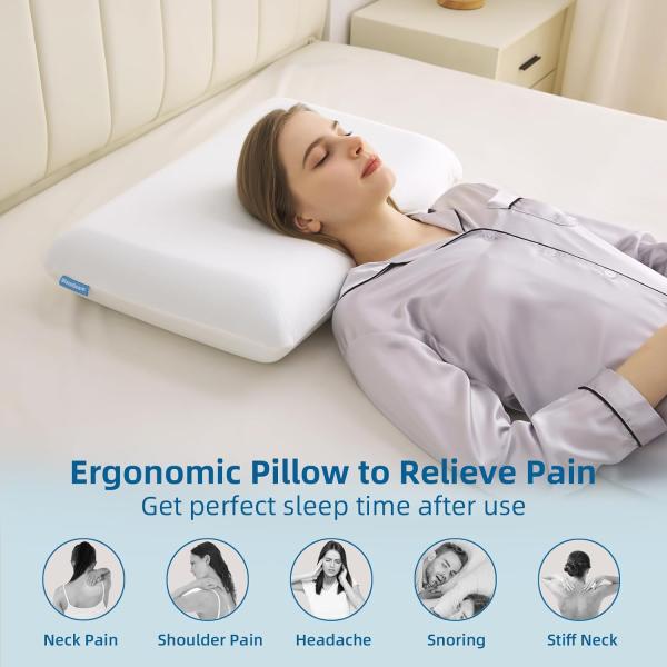 Hotel Standard Size Memory Foam Pillow Ventilation Cooling and Breathable with Bamboo