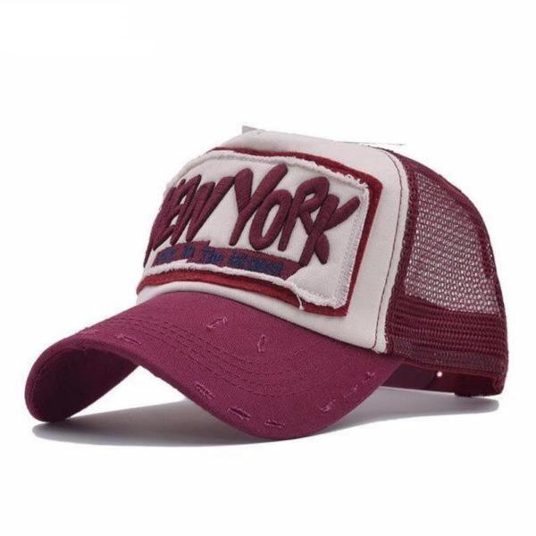Vintage Adjustable 5 Panel Trucker Hat Men Women Summer Washed Trucker Cap