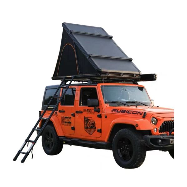 Factory Latest Roof Tent Outdoor Camping Carrying Solar Aluminum Shell Triangle Fully Automatic Roof Tent