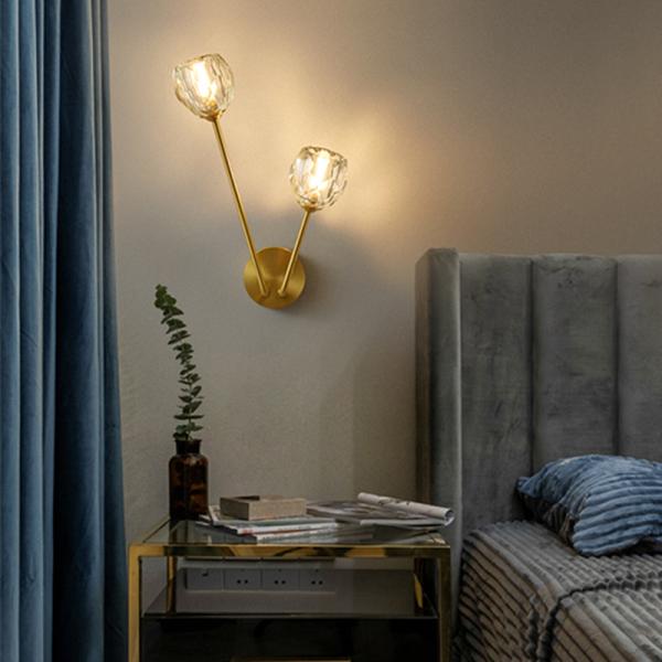 LED Personality Wall Lamp Creative Bedroom Bedside Metal Golden wall bracket light (WH-OR-108)