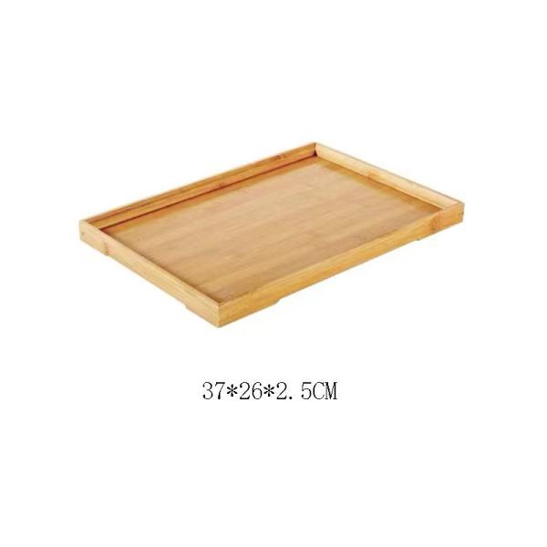 Eco Friendly Bamboo Kitchen Towel Holder Custom Logo Wood Tray Set For Cooking