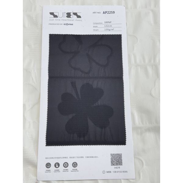 100% Polyester Spring/summer New Product 130g/m ² 132cm Lucky Clover Jacquard Fabric