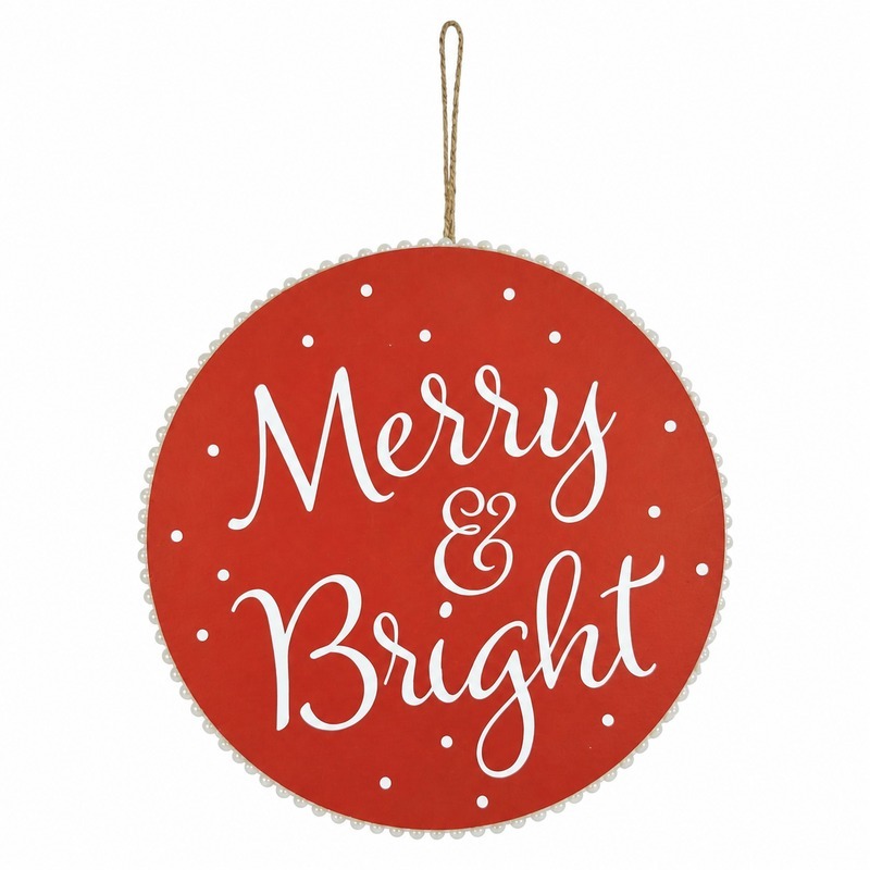 Custom Wooden Round Christmas Hanging Sign Model 221
