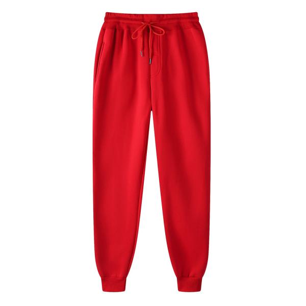 Winter Season Custom 220g Solid Color with Fur Sweatpants Unisex Leisure Sports