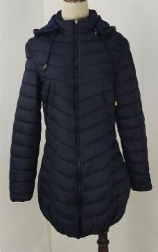 Grey Winter Padded Jacket Womens With Fur Lining Long Style M-2XL