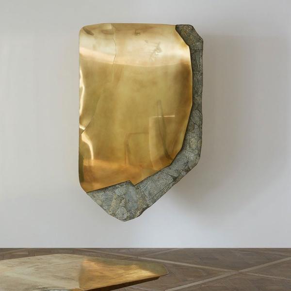 Bespoke Modern Abstract Art Prints Metal And Stone Wall Painting Interior Decor