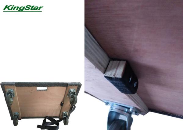 Four Wheel Carpeted Moving Dolly , Lighttweight Office Dolly Moving Cart