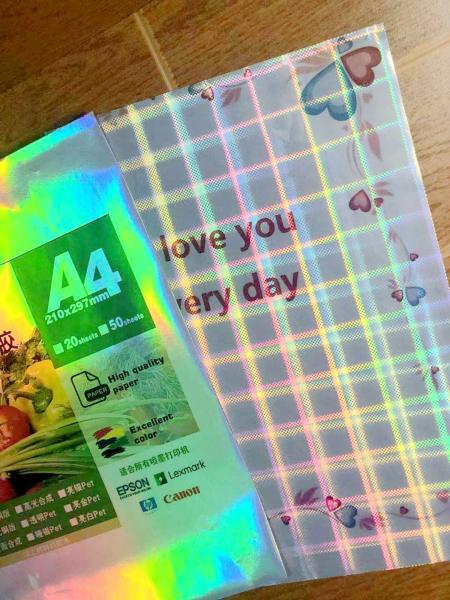 Waterproof Self Adhesive Holographic Sticker Paper For Inkjet Printer