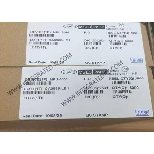 MPU-6000 Sensor IC 6-Axis MEMS MotionTracking Device with 3-Axis Gyroscope in QFN24 Package