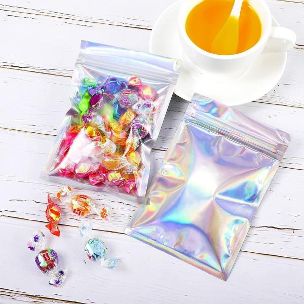 CTCX Pvc Zipper Zip Seal Ziplock Plastic Bags Holographic Slider Zip Packing Poly Mylar Bags Custom Plastic Bags Ziplock