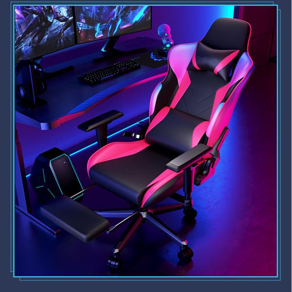 Flowing Light And Color Luxury PU Leather Racing Gaming Chair for Computer Gamer