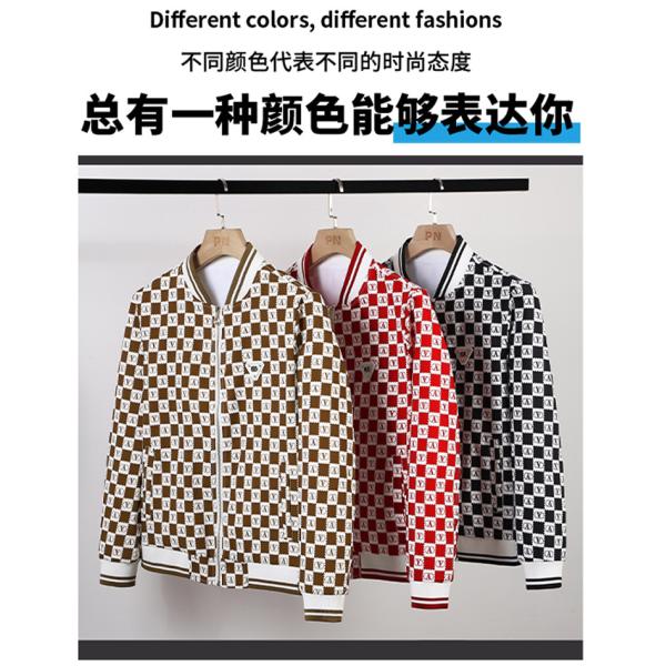 Coat Mens Jacket Stand Slim Vintage Decoration Print Mens Coat Fashion Casual Sports