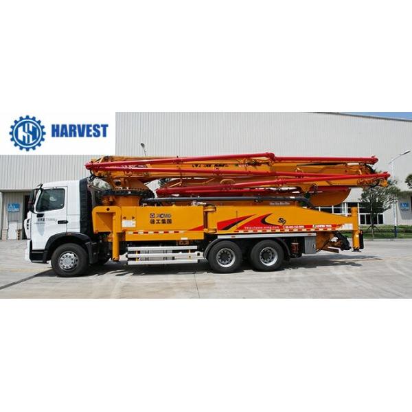camión concreto de la bomba del auge de la productividad los 52m de 33000kg HB52K 170m3/H