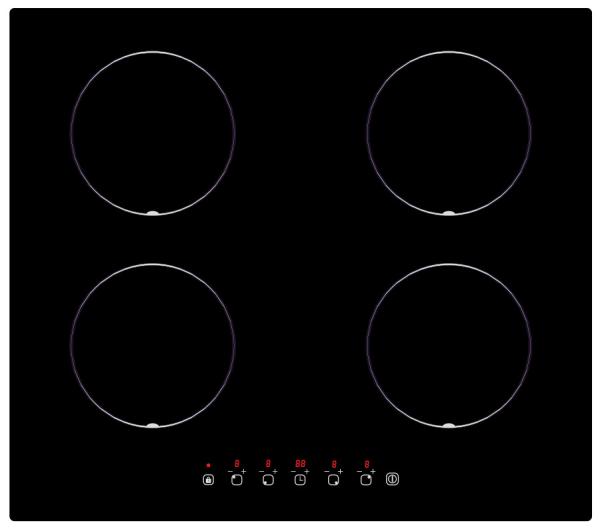 Stainless Steel Trim 7200W 4 Elements 30 Inch Induction Cooktop