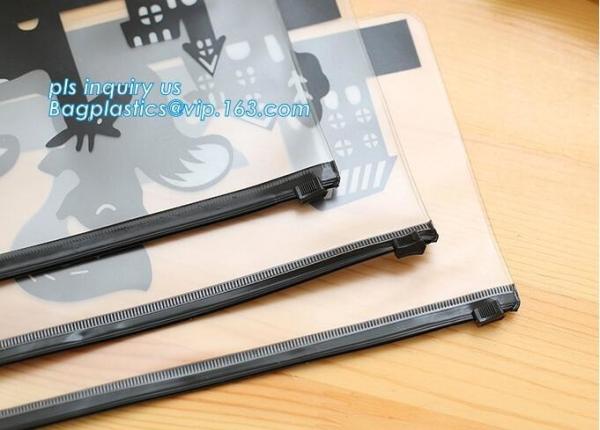 slider packaging bag for garment, Zip Slider Bag garment bag with hanger, Clear frosted PVC / EVA reusable slider bags