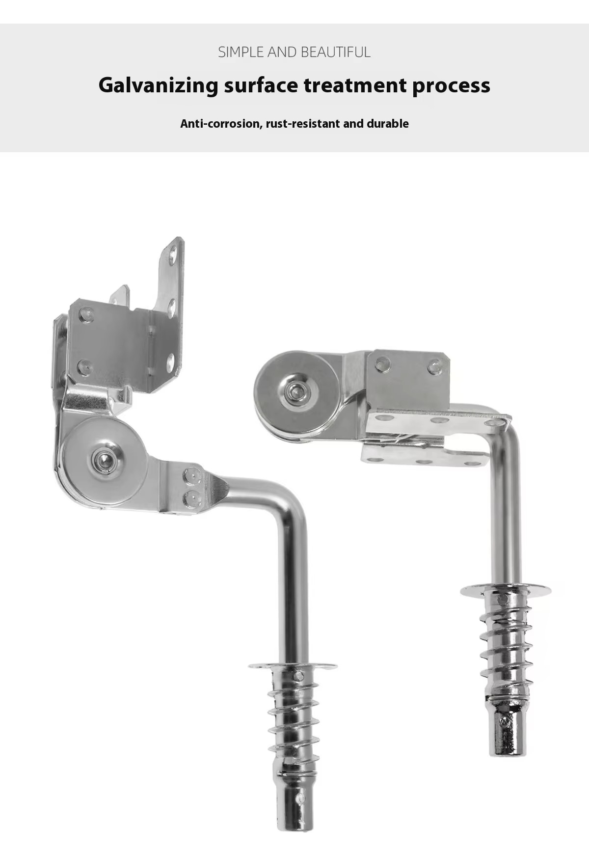 Adjustable Angle Sofa Bed Headrest Mechanism Stainless Steel Aluminum 35mm Accessory School Industrial Hospital Home Furniture