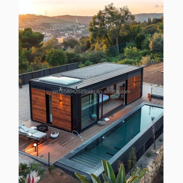 Casa de contenedores de dos pisos personalizable para vacaciones junto al mar Incendiaria Villa forestal prefabricada Resort Tamaños 20ft 40ft