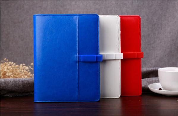 A5/A6 size PU leather magnetic flap USB 4G customized Refillable Ring Binder organizer