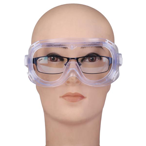 Splashproof Medical Safety Goggles Anti Droplet Normal Strap Adult PVC Frame
