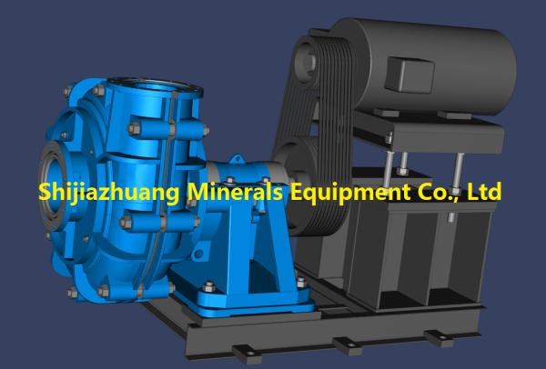 SGS Metal Lined Heavy Duty Slurry Pump Driven By Belts And Pulleys