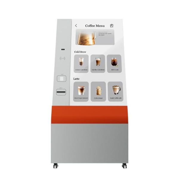 55 Inch Transparent OLED Interactive Kiosk with Touch Function and 45% Light Transmittance for Smart Commercial Engagement