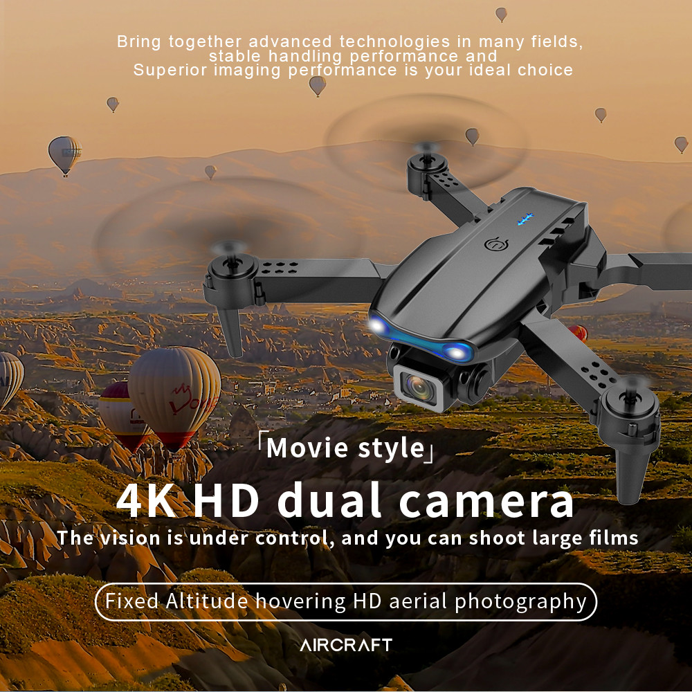 Дрон E99 PRO HD с двойной камерой Rc Вертолет складной квадрокоптер Wi-Fi Дрон передачи изображений