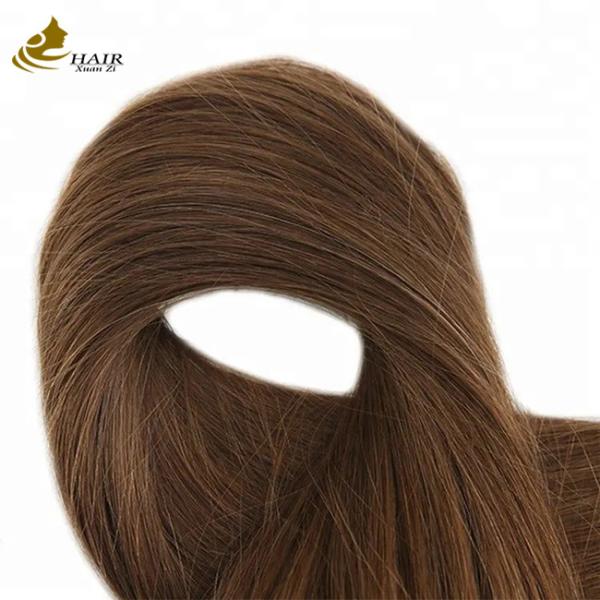 100% Virgem Humana Nano Micro Anel Extensão de Cabelo Marrom